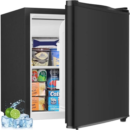 1.6 Cu.ft Mini Fridge with Freezer, Removable Shelves, Adjustable Thermostat