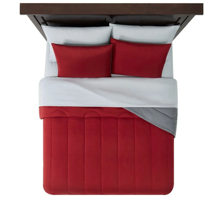 Full Size 7 Piece Reversible Comforter Set