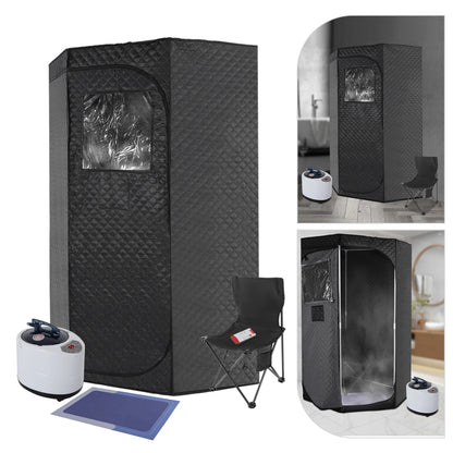 Portable Steam Sauna for Home with Remote Control Folding Chair