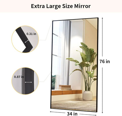 34"x76" Full Length Mirror with Stand