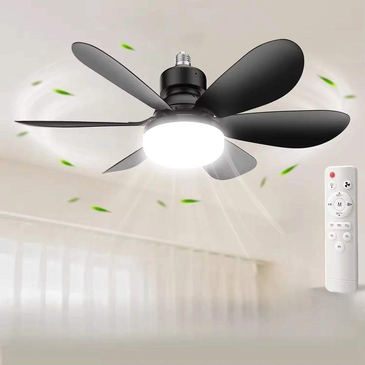  40W Ceiling Fan with Remote Control LED Light
