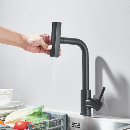 Pull Out Rotation Waterfall Sprayer Sink Mixer