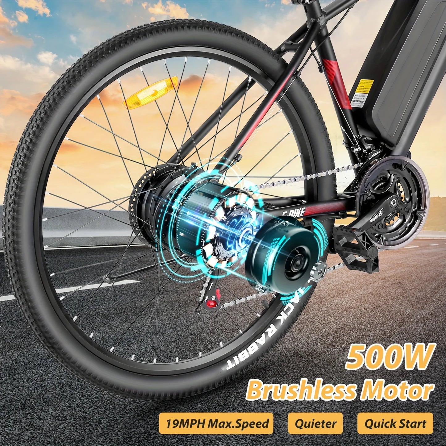 27.5" Electric Bike for Adults with Cruise Control