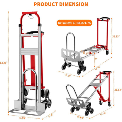 3 in 1 800Lbs Capacity Heavy Duty Folding Hand Truck