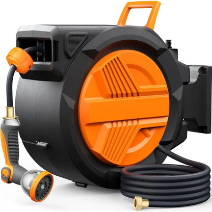 1/2” x 100ft, Retractable Garden Hose Reel