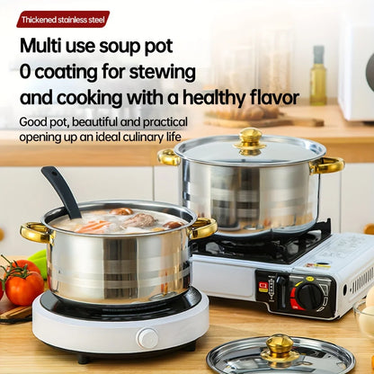 5-Piece Golden Stainless Steel Cookware Set