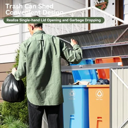 80 CU. FT Outdoor Storage Shed Organizer for trashcans