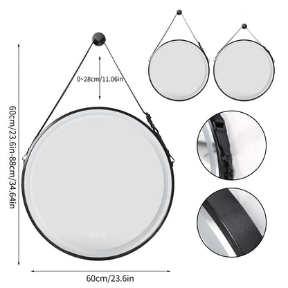 Bathroom Dimmable Fogless Mirror with Detachable Rope