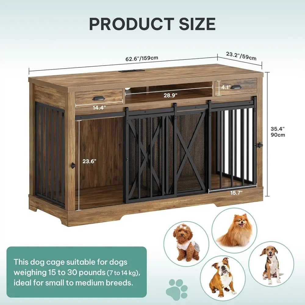 63 Inch Heavy Duty Wooden Cage Furniture