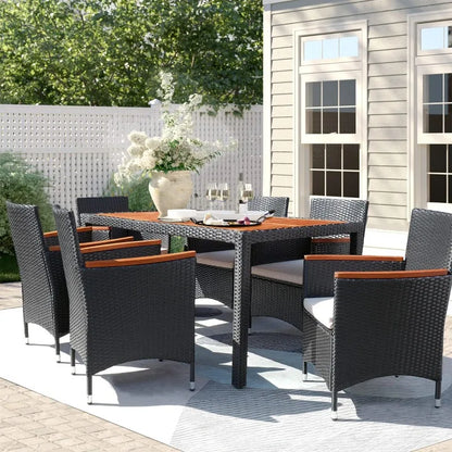 7 Piece Patio Dining Set with Soft Cushions