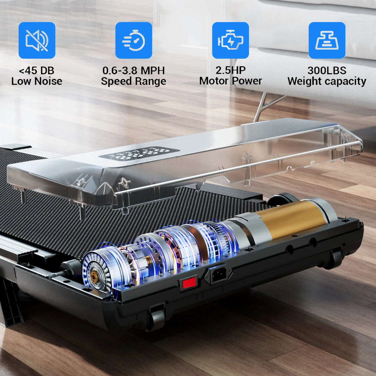 Foldable 6% Slope Under Desk Treadmills