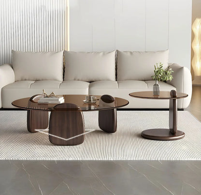 Smoked Glass Coffee Table Set