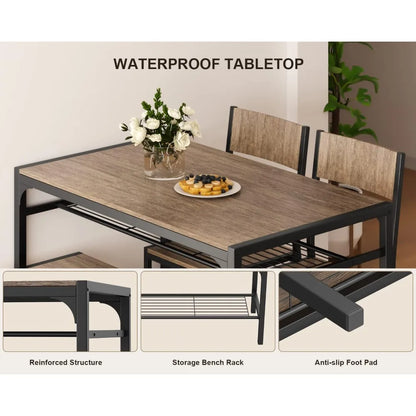 4-Piece Dining Set for Small Spaces & Apartments