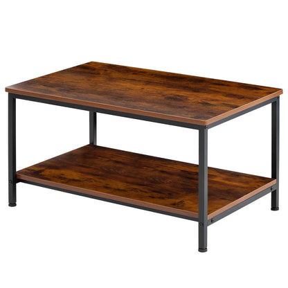 31IN Wood Coffee Table with Anti-Slip Feet