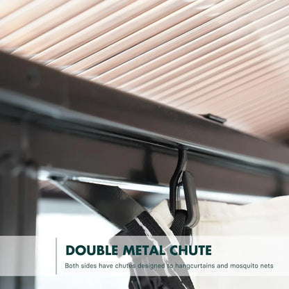 10x12 Gazebo Outdoor Canopy with Mosquito Netting