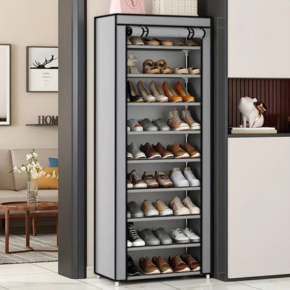 10-Layer Sturdy Shoe Rack - Holds 18-22 Pairs