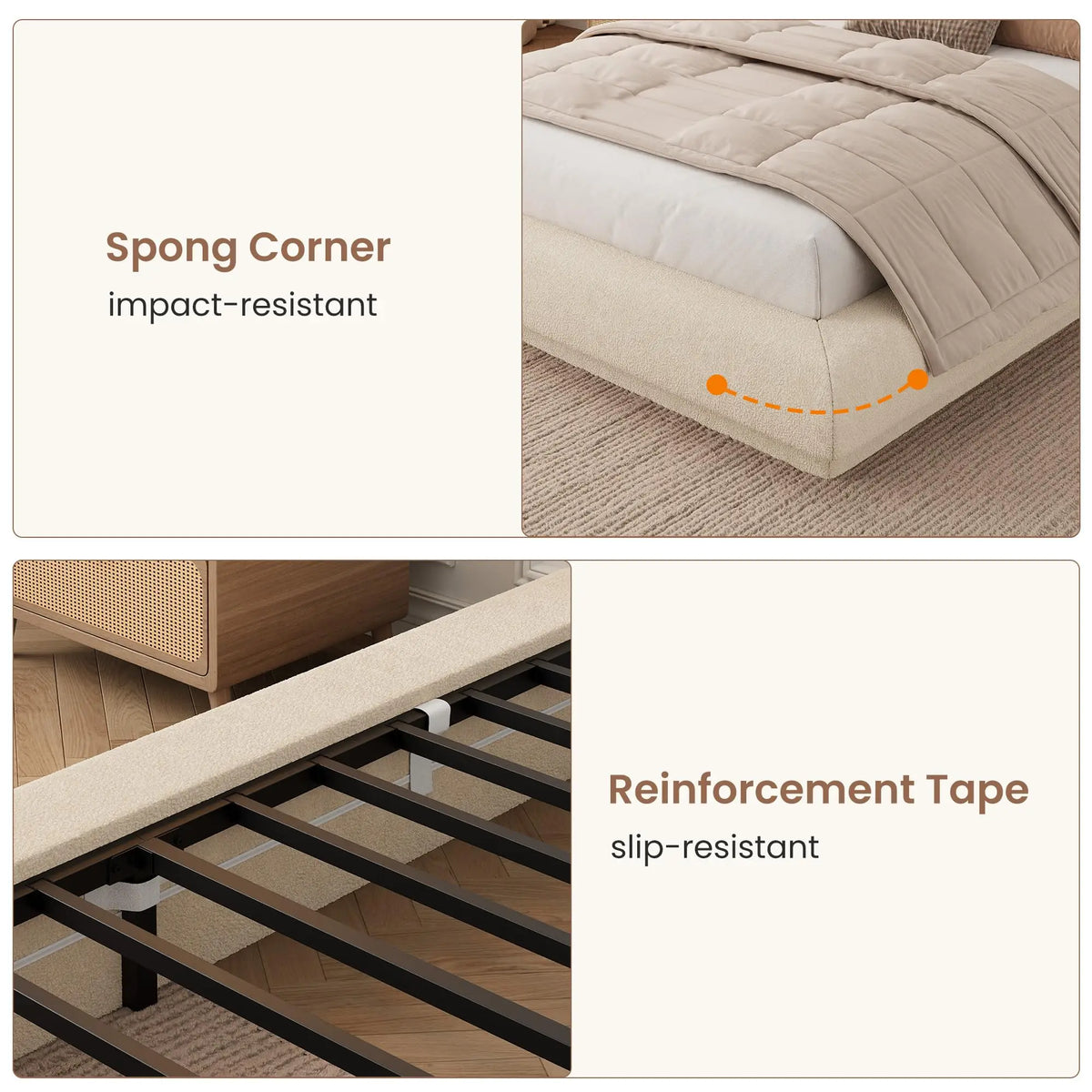 Full Queen King Cloud Platform Bed Frame