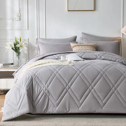 7-Pcs Solid Comforter sets