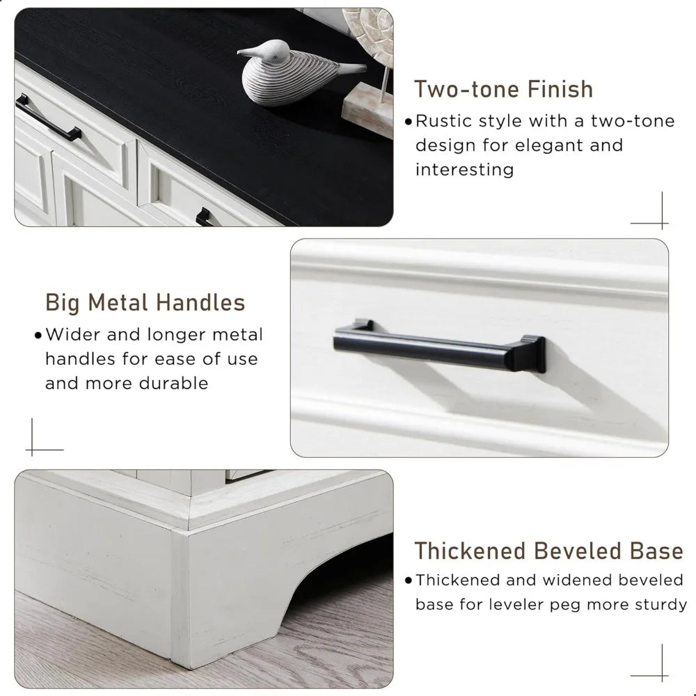 7 Drawer Drawers for Bedroom with Large Metal Handles