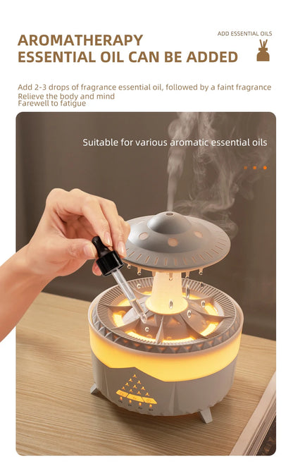 Rain Cloud Diffuser Mushroon Air Humidifier with Lamp