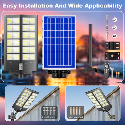 6000-watt solar streetlights with motion sensors