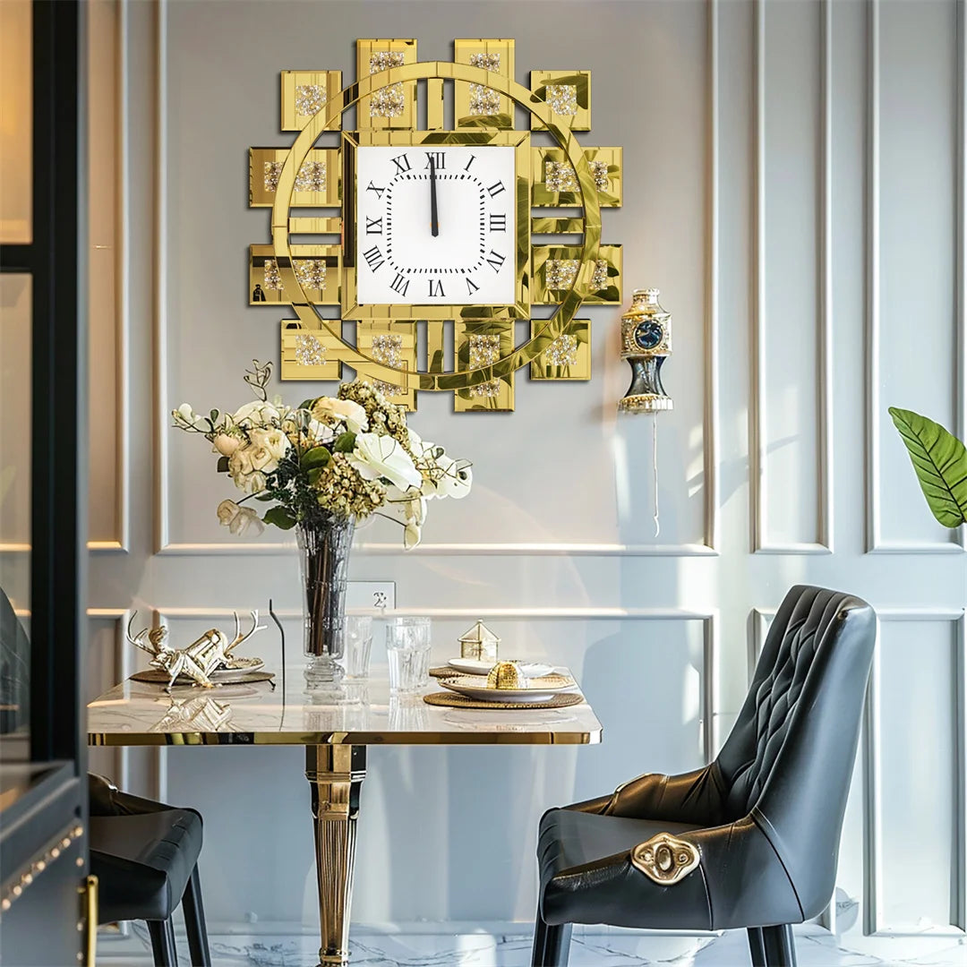 60CM Decorative Wall Clock Inlay Battery Operated
