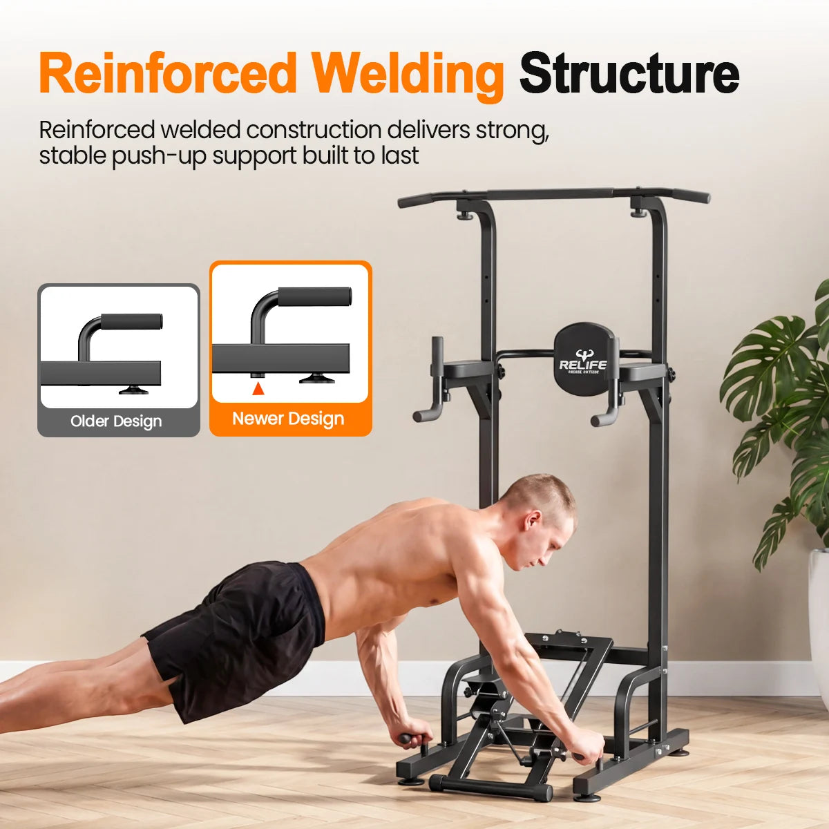 Multifunctional Power Tower Pull Up Dip Station