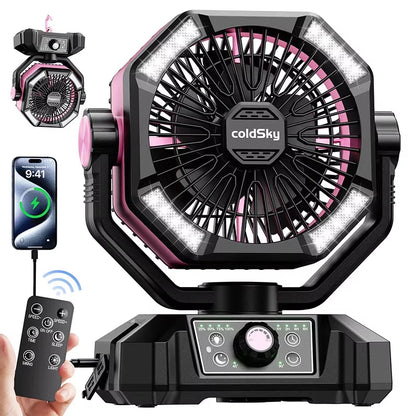 8 Speed Portable Outdoor Fan for Outdoor Camping and Fishing