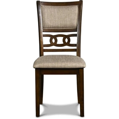 Solid Wood 5-Piece Round Dining Set in Cherry Brown
