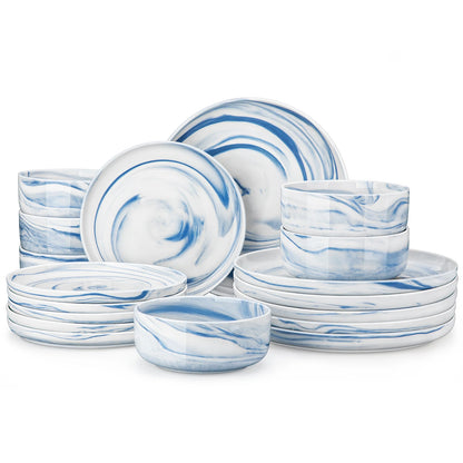 18/36-Piece Ceramic Plate Porcelain Dinnerware Set
