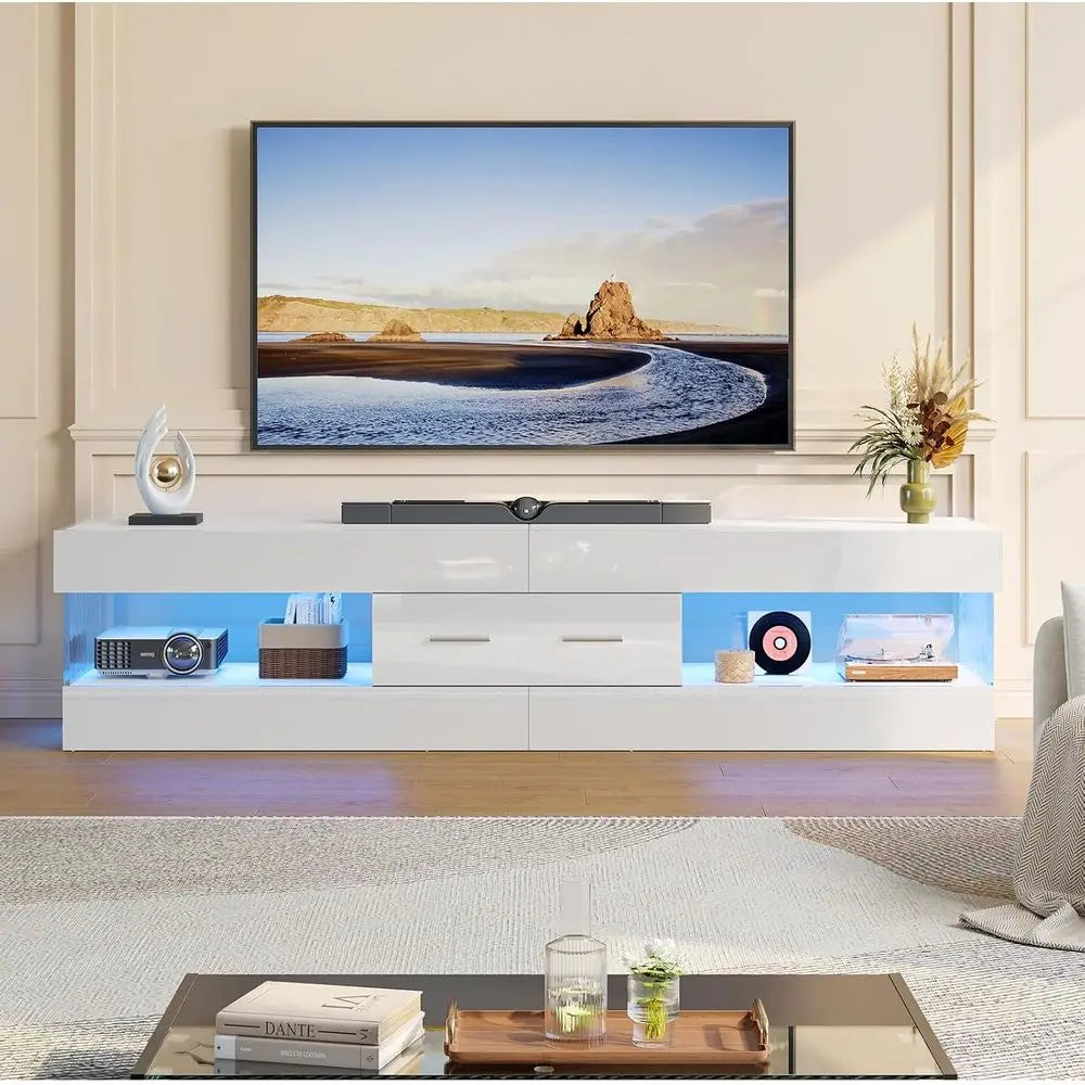 High Gloss LED Entertainment Center Stand