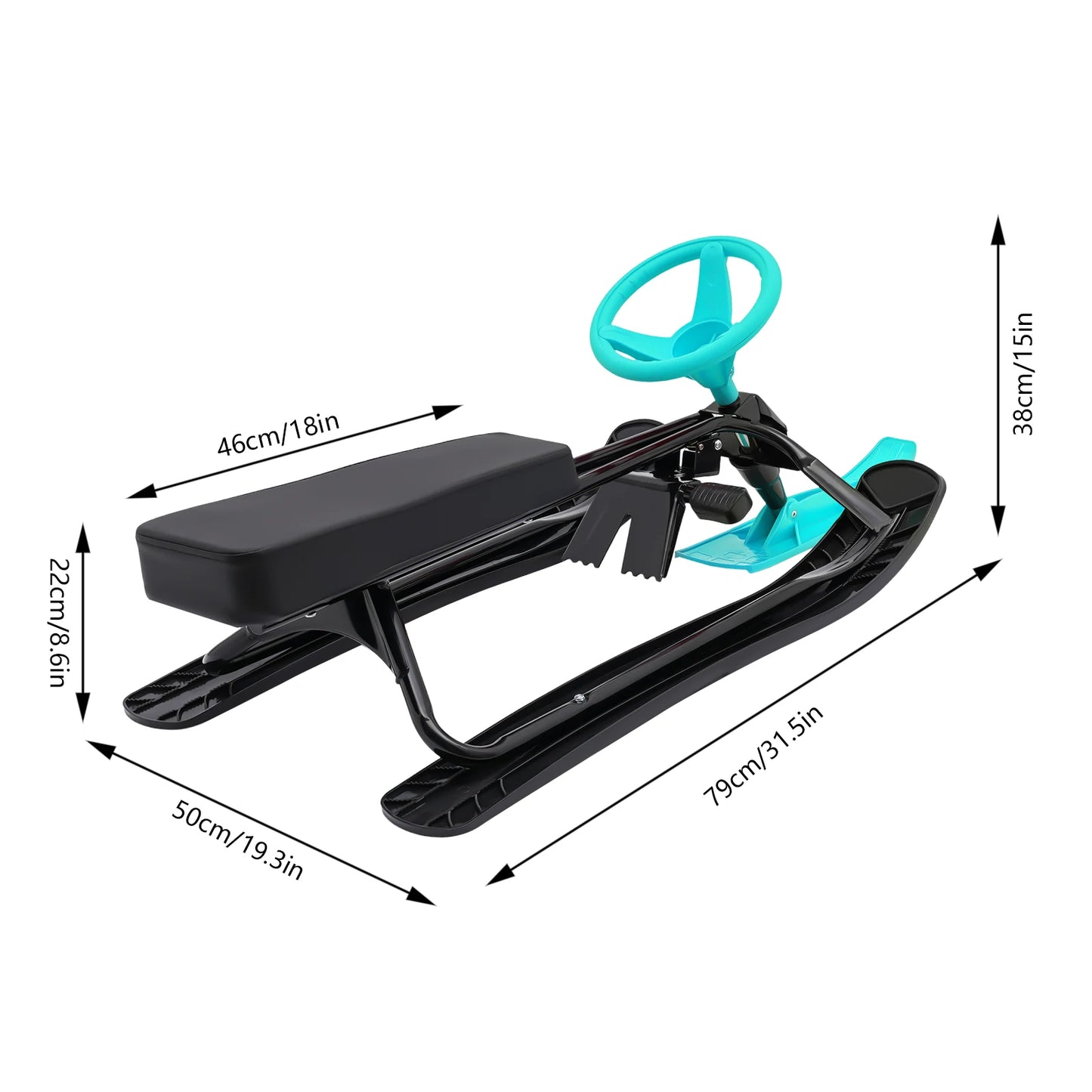 114*50*38cm Snow Racer Sled Slider Board
