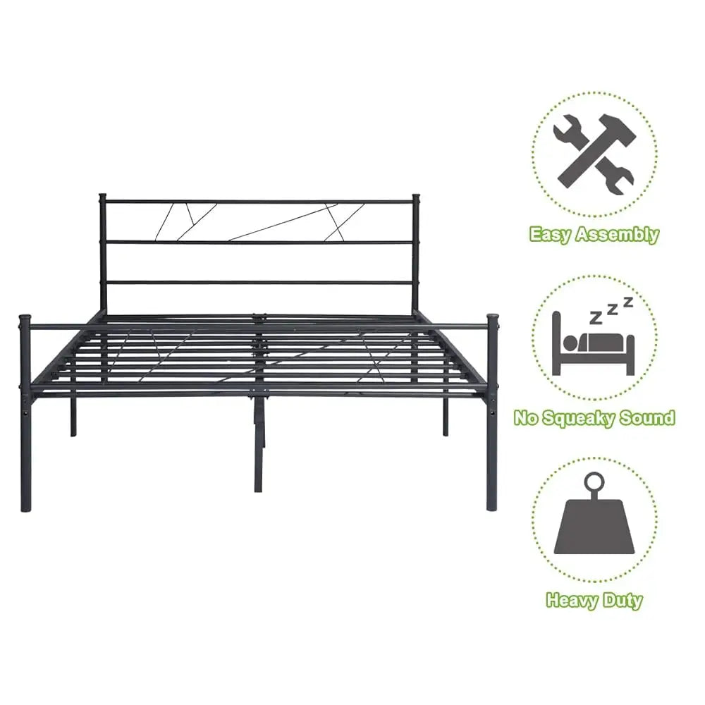 Queen Size Steel Foundation Metal Bed Frame