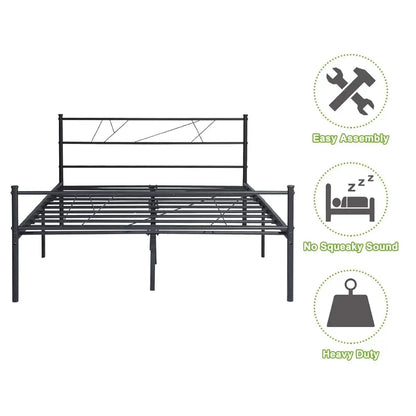 Queen Size Steel Foundation Metal Bed Frame