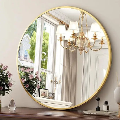 36 Inch stylish Round Metal Wall Mirror
