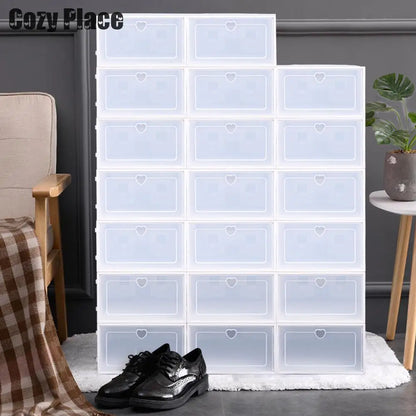 20pcs Shoes Transparent Cabinet Organizer