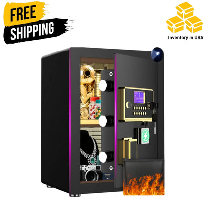 Digital Keypad Home Security Safe with Fireproof Waterproof Bag
