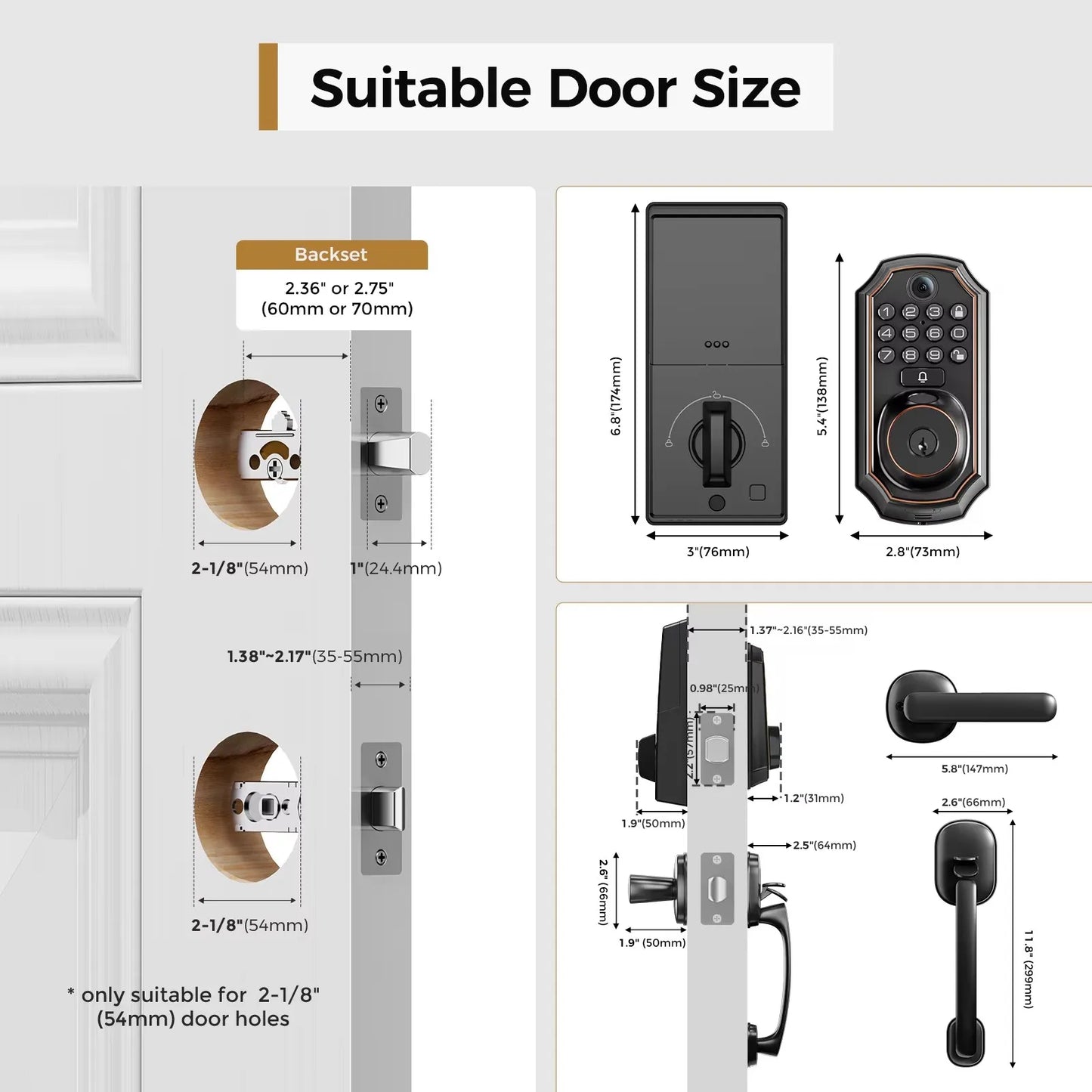 Smart Wi-Fi Keyless Door Lock with Camera