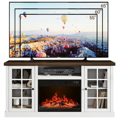 59-Inch TV Stand with 23-Inch Electric Fireplace