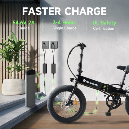 Foldable Electric Bicycle 20-inch tire with 5-Speed Transmission