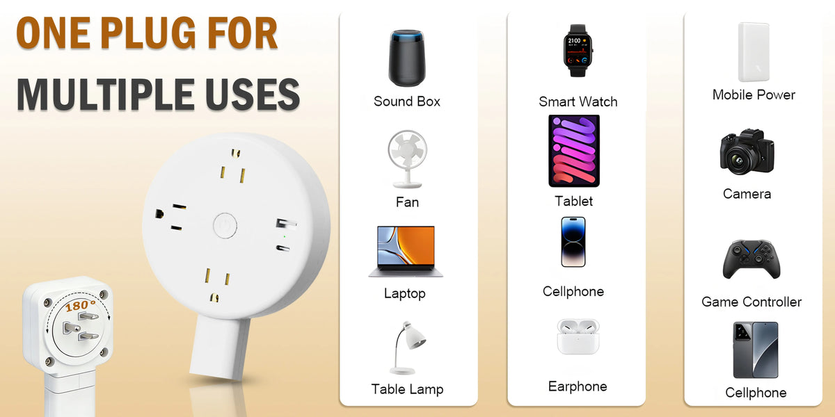 3 Style Retractable Sockets Adjustable Electrical Outlet Extender