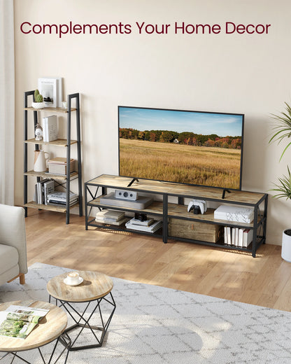 TV Console for TVs Up To 75 Inches with Storage Shelves