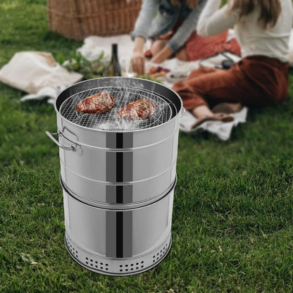 16" Large Portable Charcoal Grills with 50 Skewers