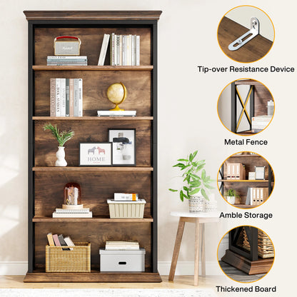 71 Inches Industrial Bookshelf