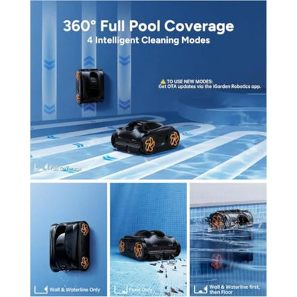4-in-1 Robotic Pool Cleaner with Smart Navigation