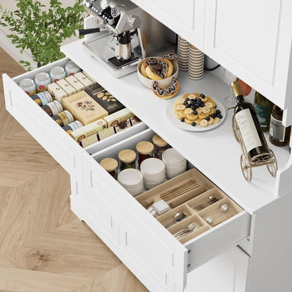 74" Pantry Cabinet with Wide Countertop