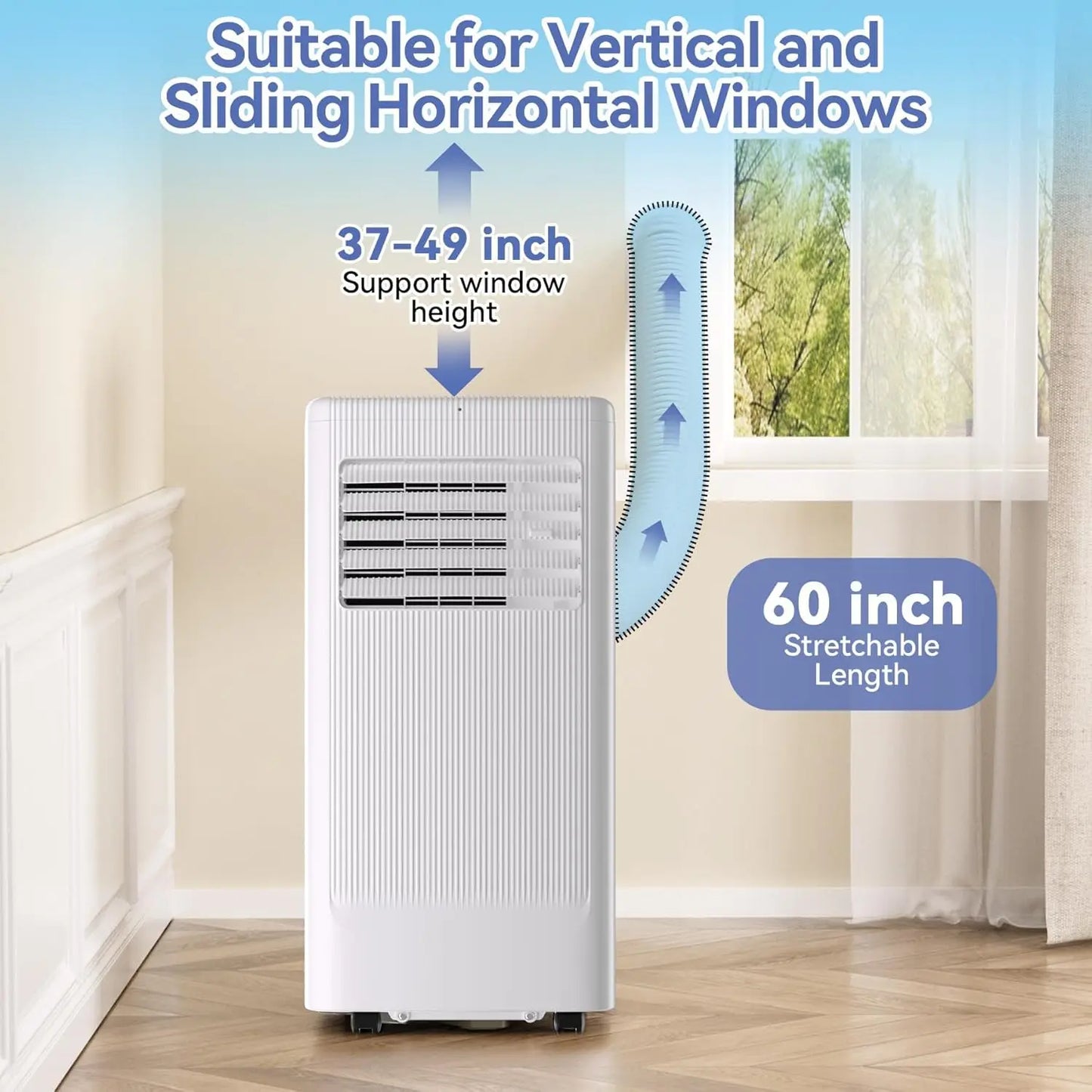 10000 BTU Portable Air Conditioners, Fast Cooling for 450 Sq.Ft
