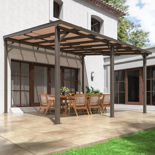 10x14 FT Wall Mounted Gazebos Canopy Awnings
