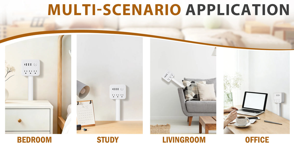 3 Style Retractable Sockets Adjustable Electrical Outlet Extender