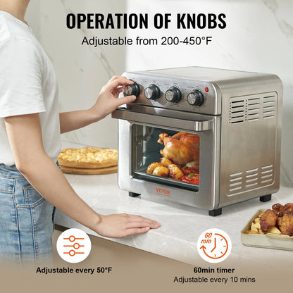 1700W Air Fryer Stainless Steel Toaster Oven
